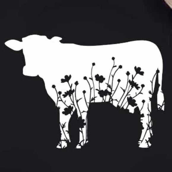 Floral Cow Shirt, Cow T Shirt, Cow Lover Shirt, Farming Shirt, Farm Girl Shirt - Picture 3 of 3